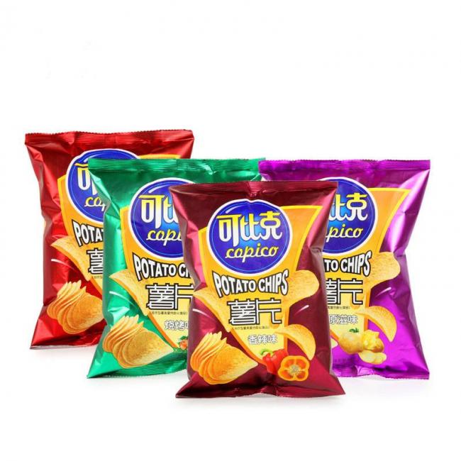 可比克84g纯切薯片麻辣小龙虾味